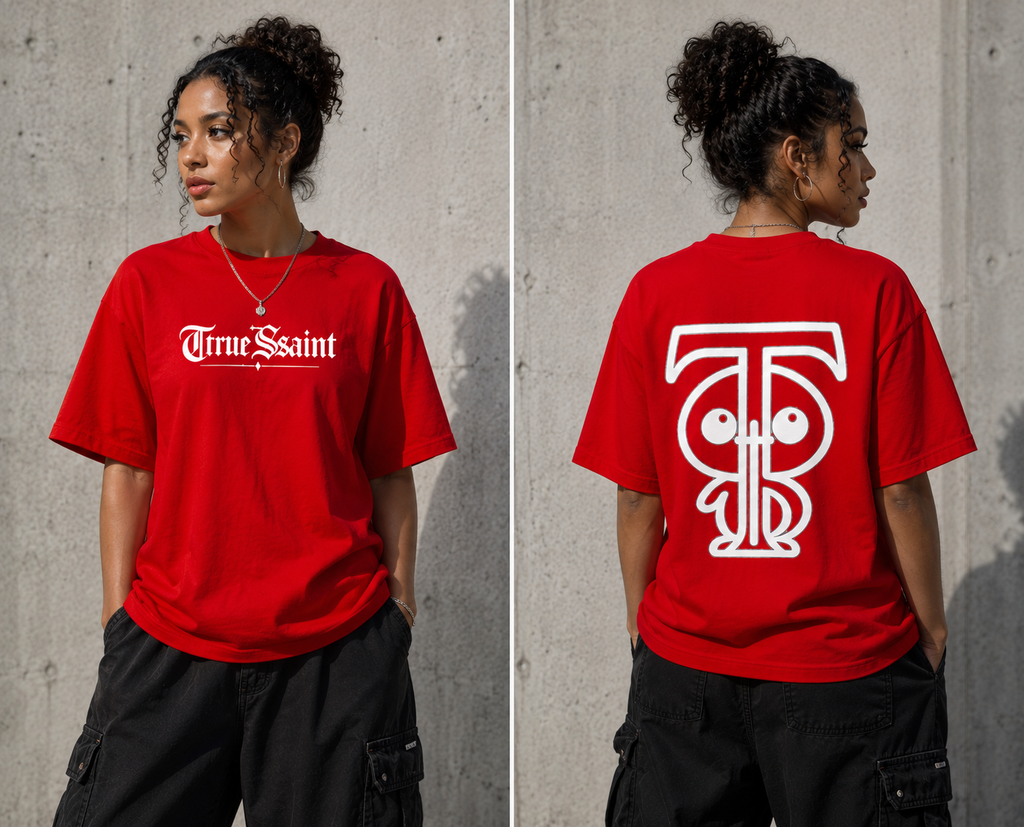 Ttrue Ssaint Signature Oversized T-Shirt – Red