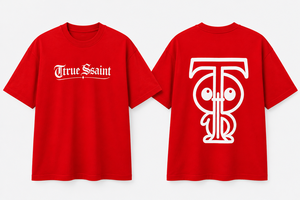 Ttrue Ssaint Signature Oversized T-Shirt – Red