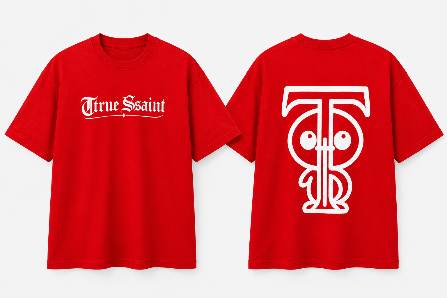 Ttrue Ssaint Signature Oversized T-Shirt – Red