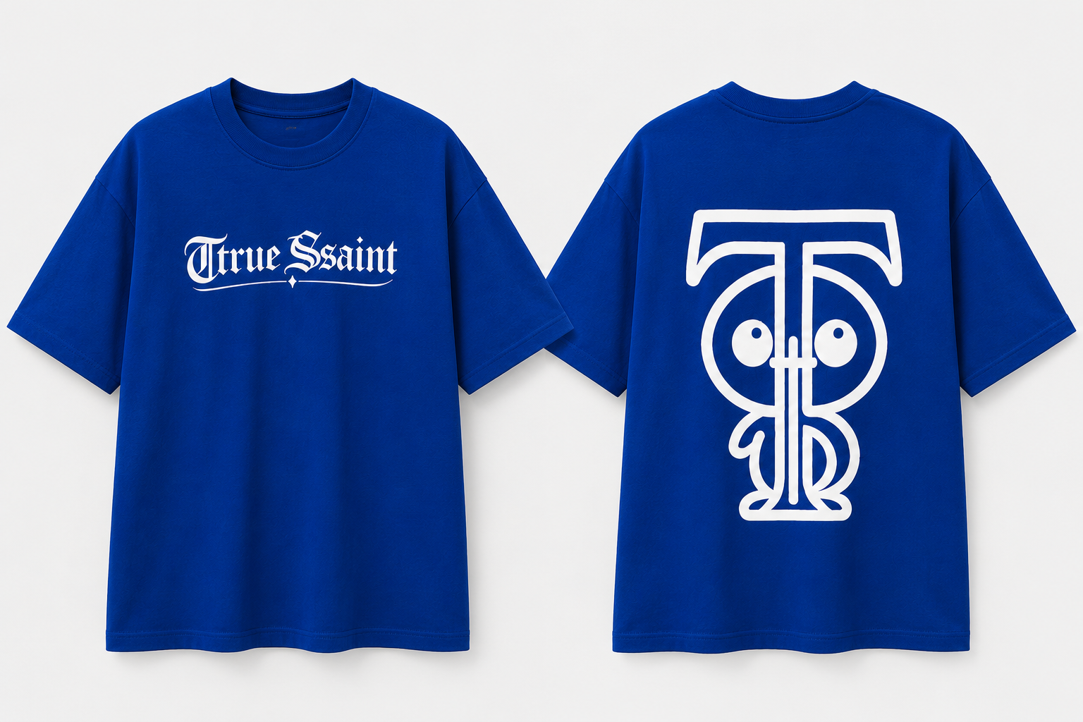 Ttrue Ssaint Signature Oversized T-Shirt – Blue