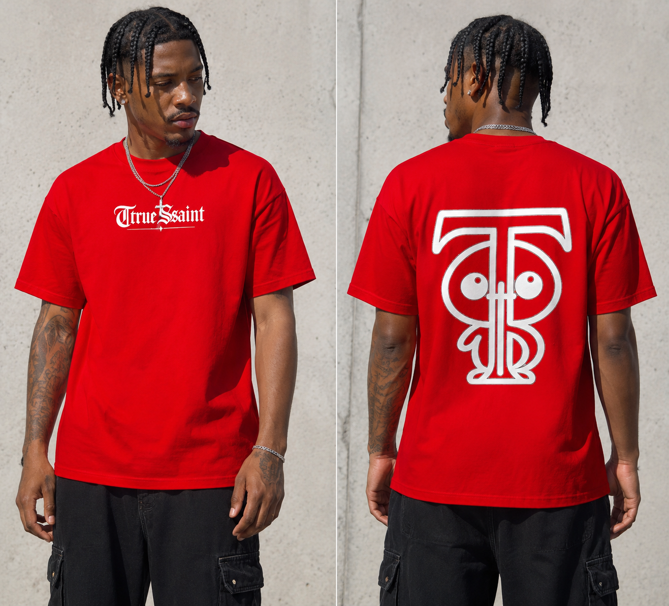 Ttrue Ssaint Signature Oversized T-Shirt – Red