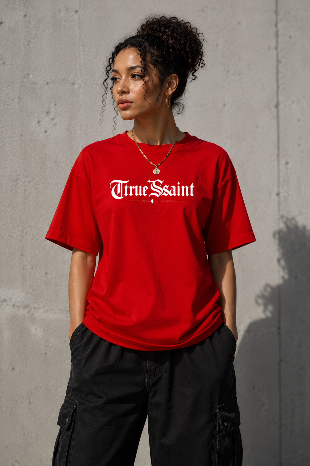 Ttrue Ssaint Signature Oversized T-Shirt – Red